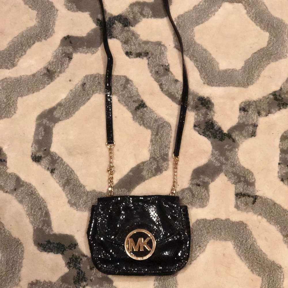 Black Michael Kors snakeskin crossbody